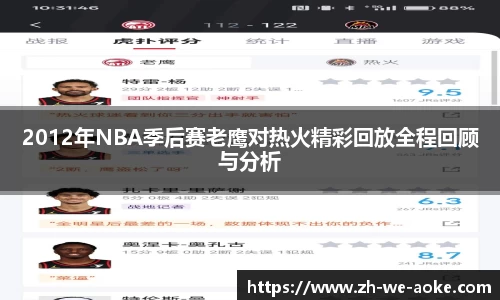 2012年NBA季后赛老鹰对热火精彩回放全程回顾与分析